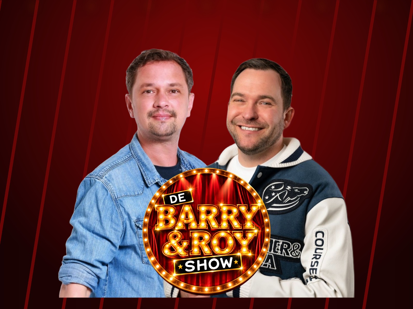 Barry & Roy met logo en achtergrond